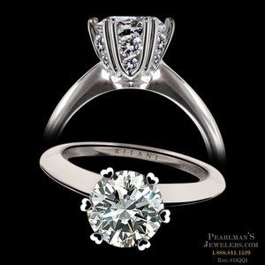 RITANI 18K SEMI MOUNTING DIAMOND ENGAGEMENT RING